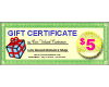 $5.00 Gift Certificate - Click Image to Close